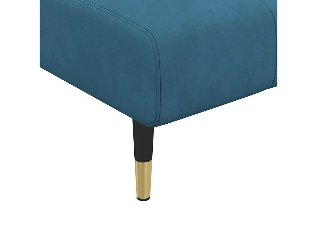 Slaapbank L-vormig 275x140x70 cm fluweel blauw