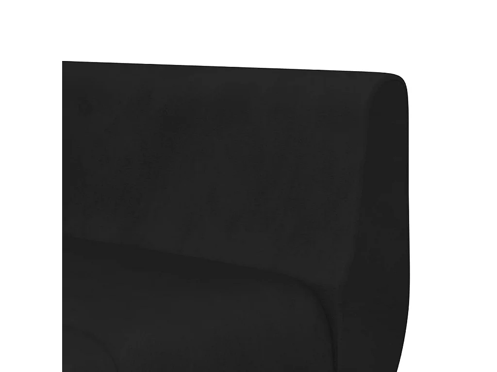 Slaapbank L-vormig 275x140x70 cm fluweel zwart