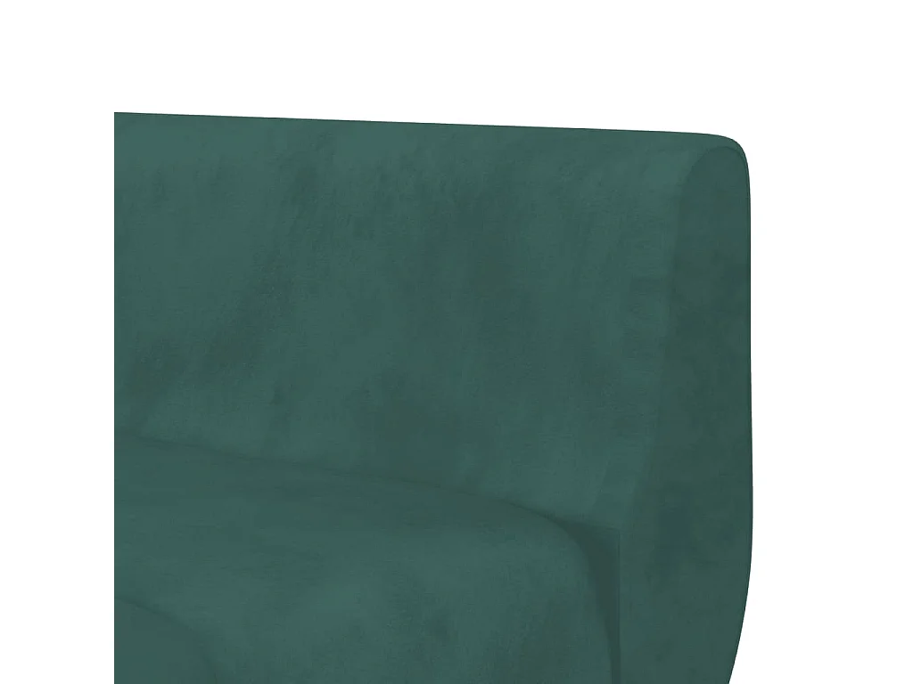 Canapé-lit en forme de L vert foncé 275x140x70 cm velours