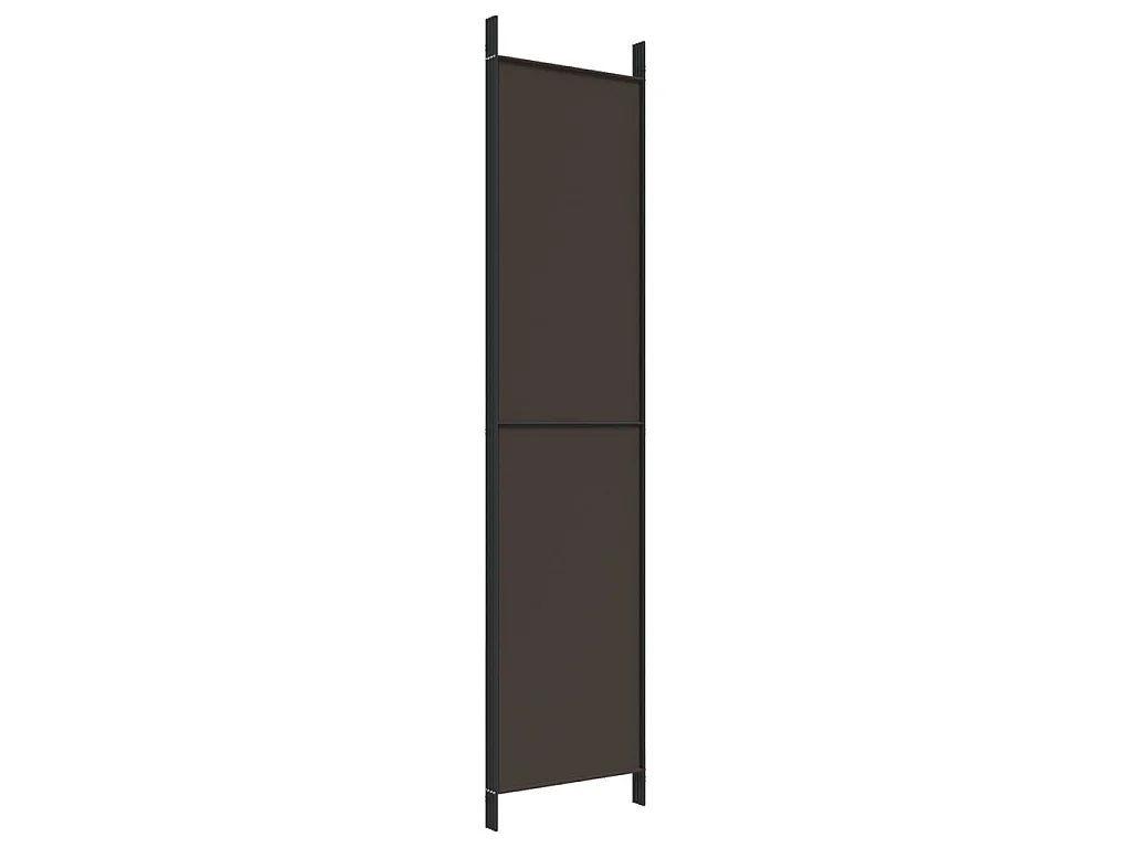 4-tlg. Paravent Braun 200x220 cm Stoff