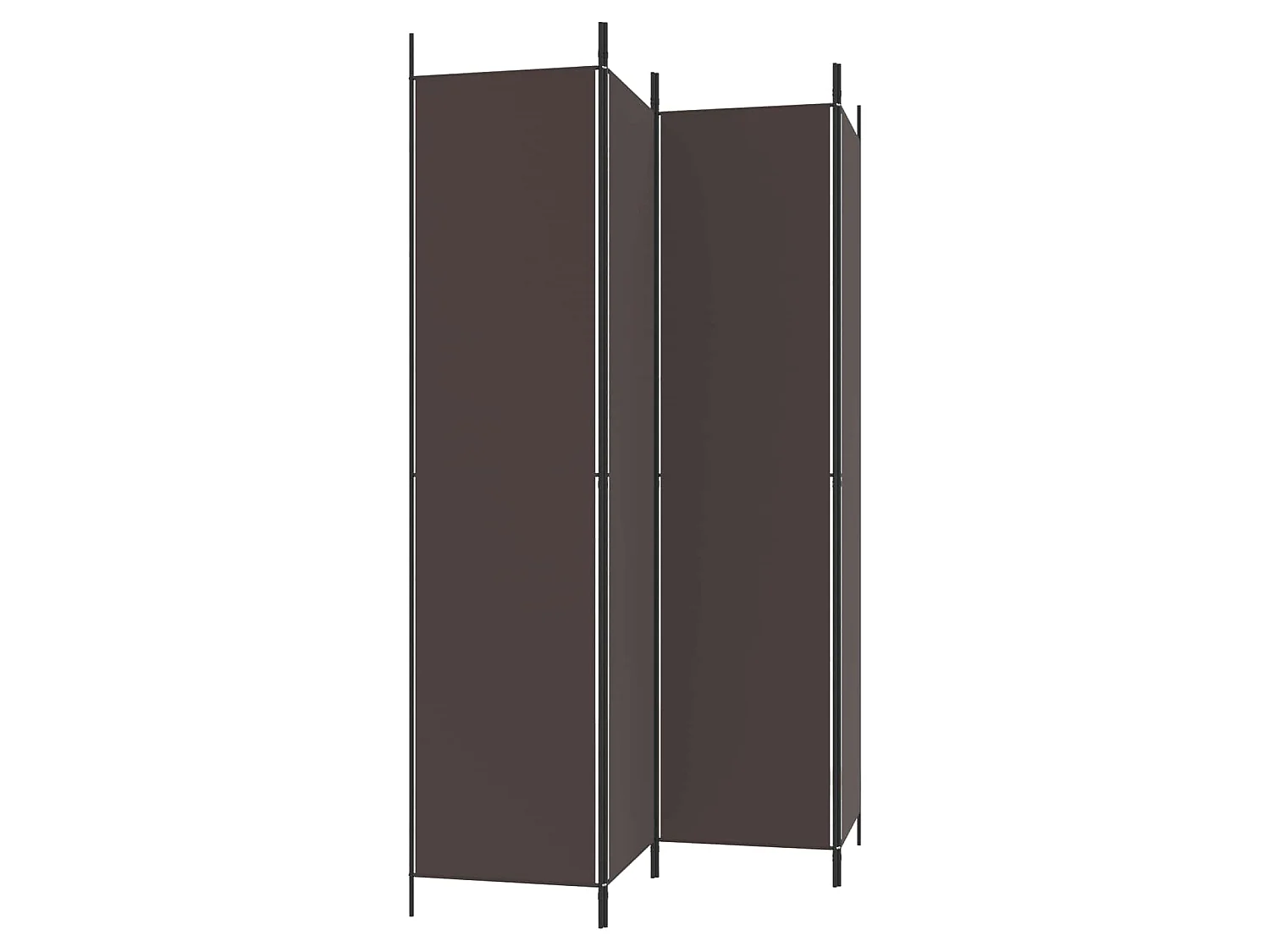 Paravent 4 panneaux Marron 200x220 cm Tissu