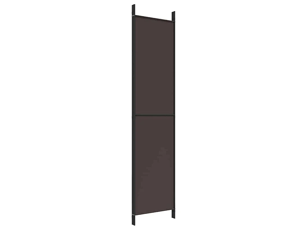 Paravent 4 panneaux Marron 200x220 cm Tissu
