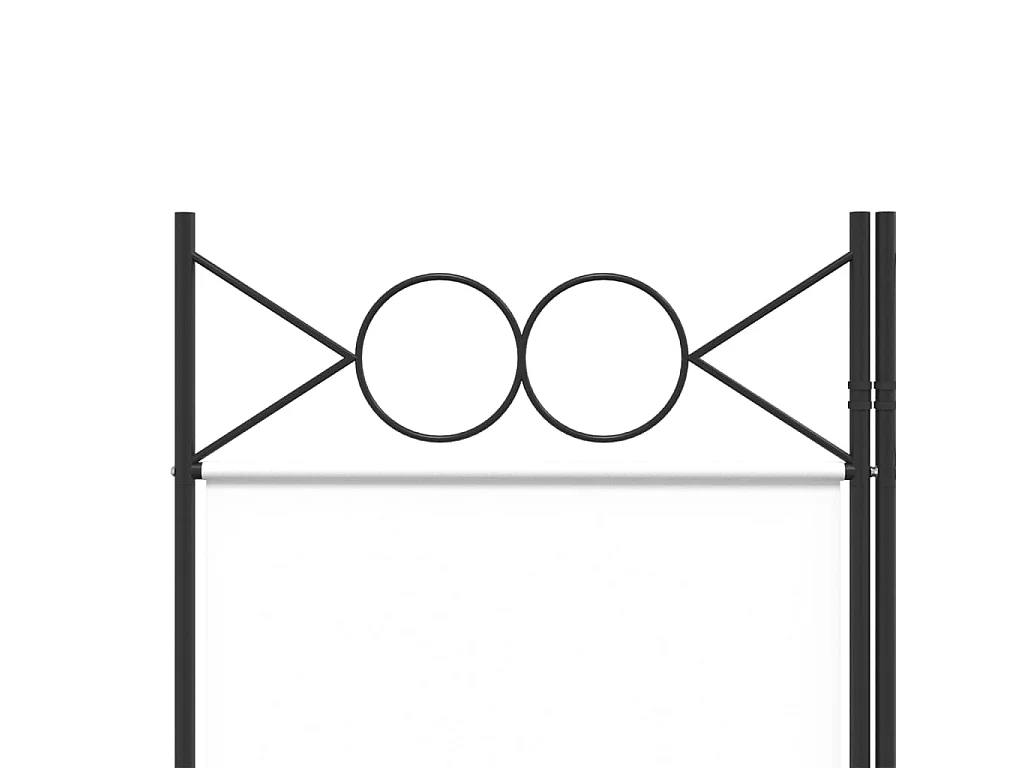 Biombo divisor de 5 paneles de tela blanco 200x200 cm