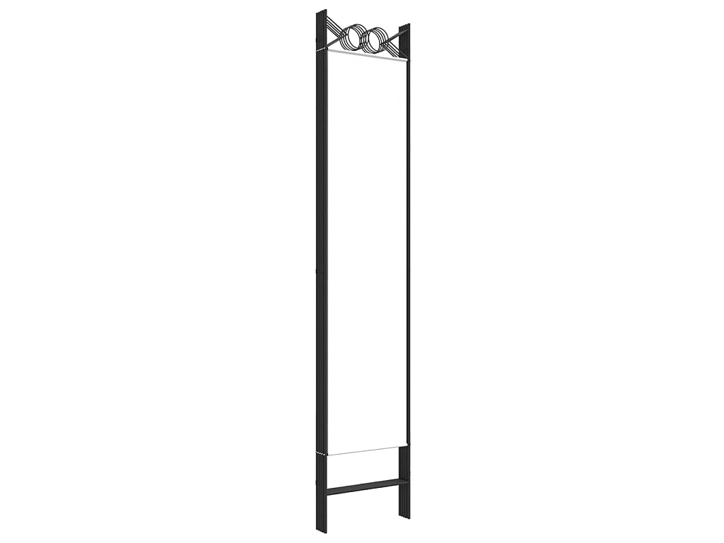 Paravent 5 panneaux Blanc 200x200 cm Tissu