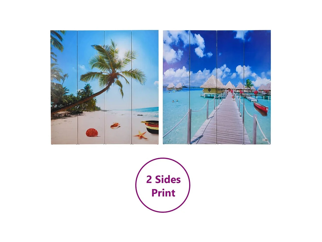 Cloison de séparation pliable 160 x 170 cm Plage