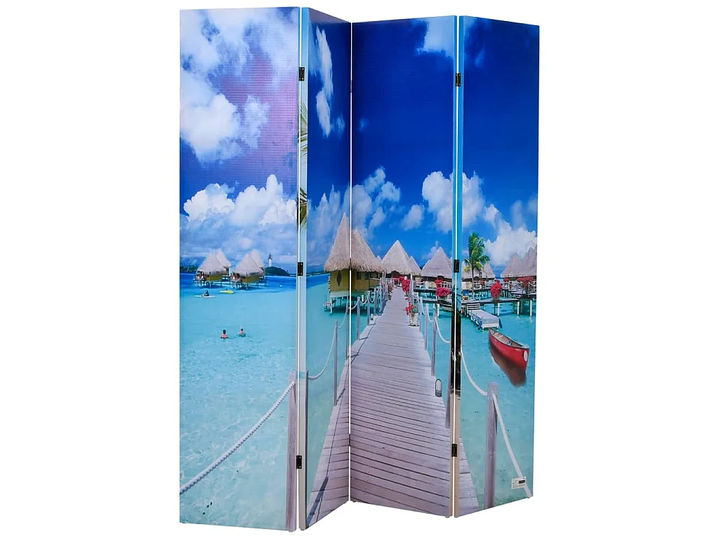 Paravent pliable 160 x 170 cm Plage