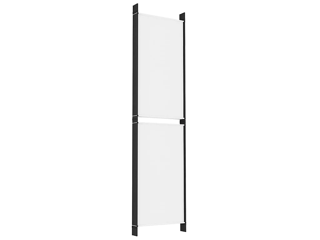 Kamerscherm met 6 panelen 300x200 cm stof wit