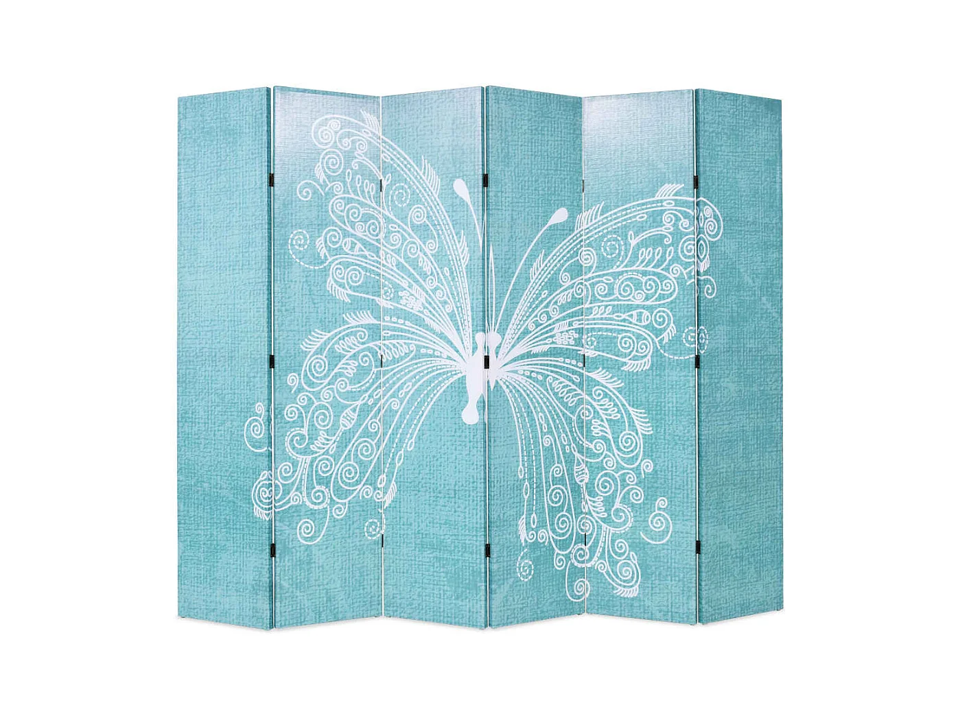 Cloison de séparation pliable 228 x 170 cm Papillon Bleu