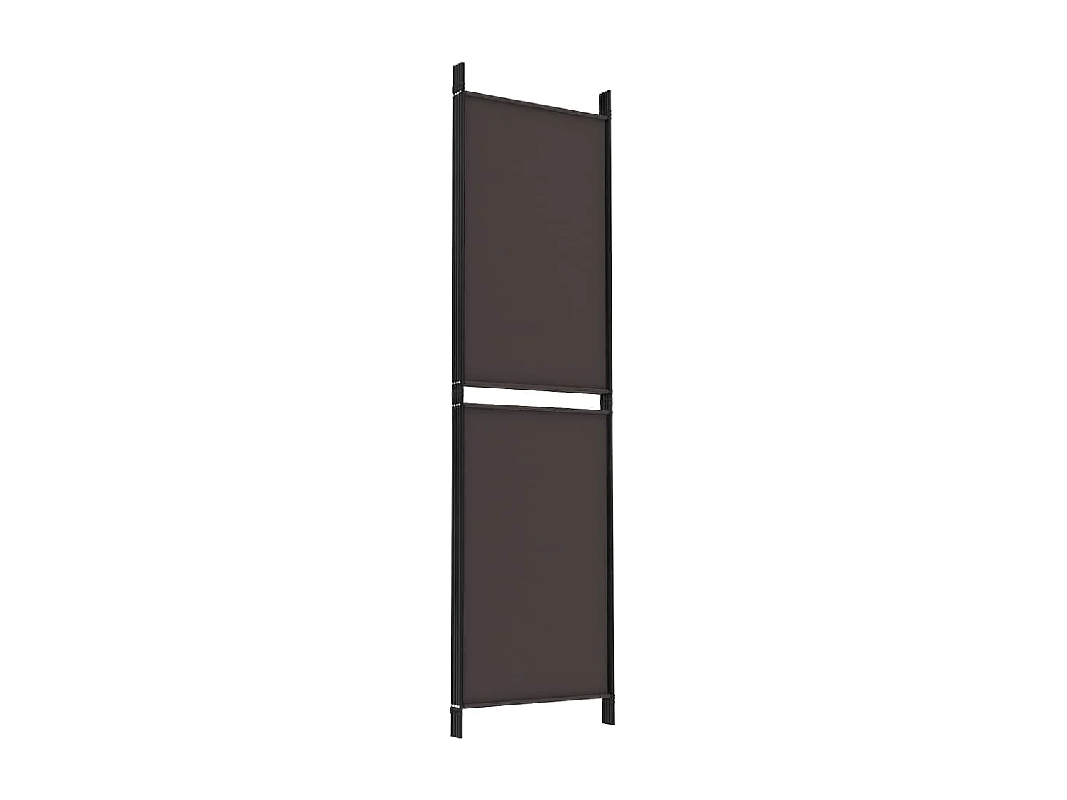 Divisorio a 4 Pannelli Marrone 200x180 cm in Tessuto