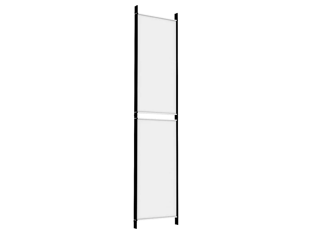 Paravent 4 panneaux Blanc 200x220 cm Tissu
