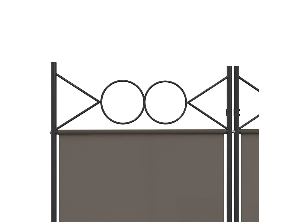 Cloison de séparation 4 panneaux Anthracite 160x200 cm Tissu