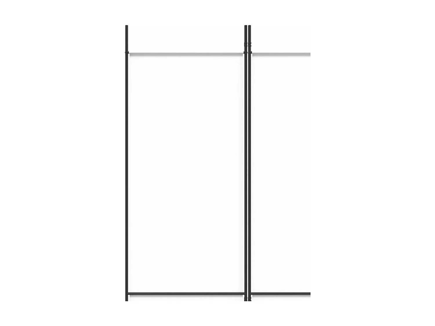 3-tlg. Paravent Weiß 150x220 cm Stoff