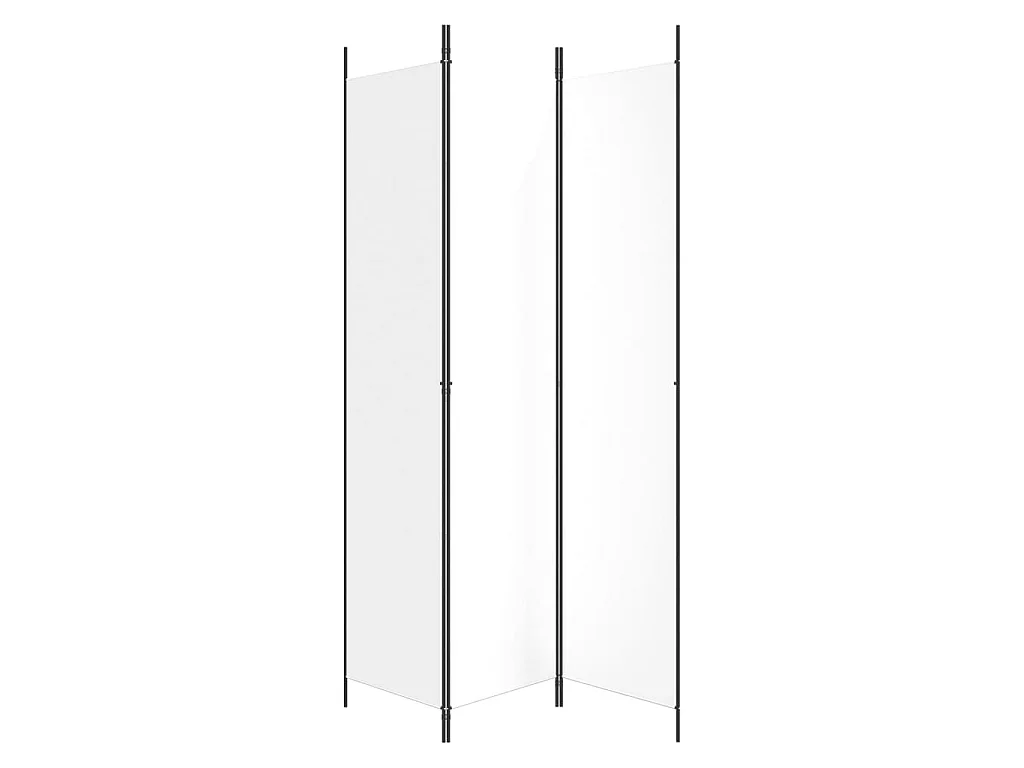 Biombo com 3 painéis 150x220 cm tecido branco