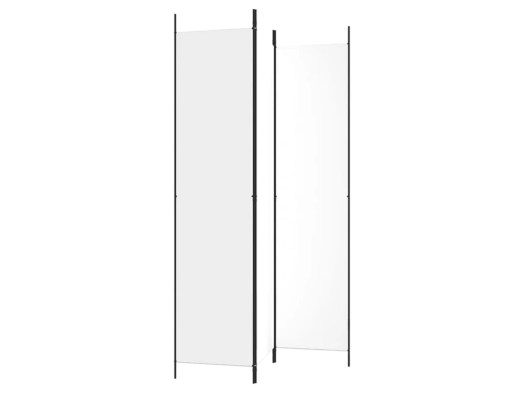 Biombo com 3 painéis 150x220 cm tecido branco