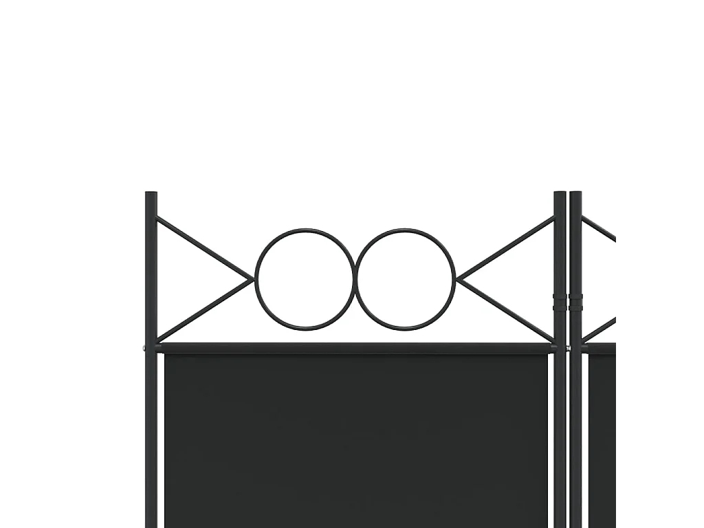 Cloison de séparation 3 panneaux Noir 120x220 cm Tissu