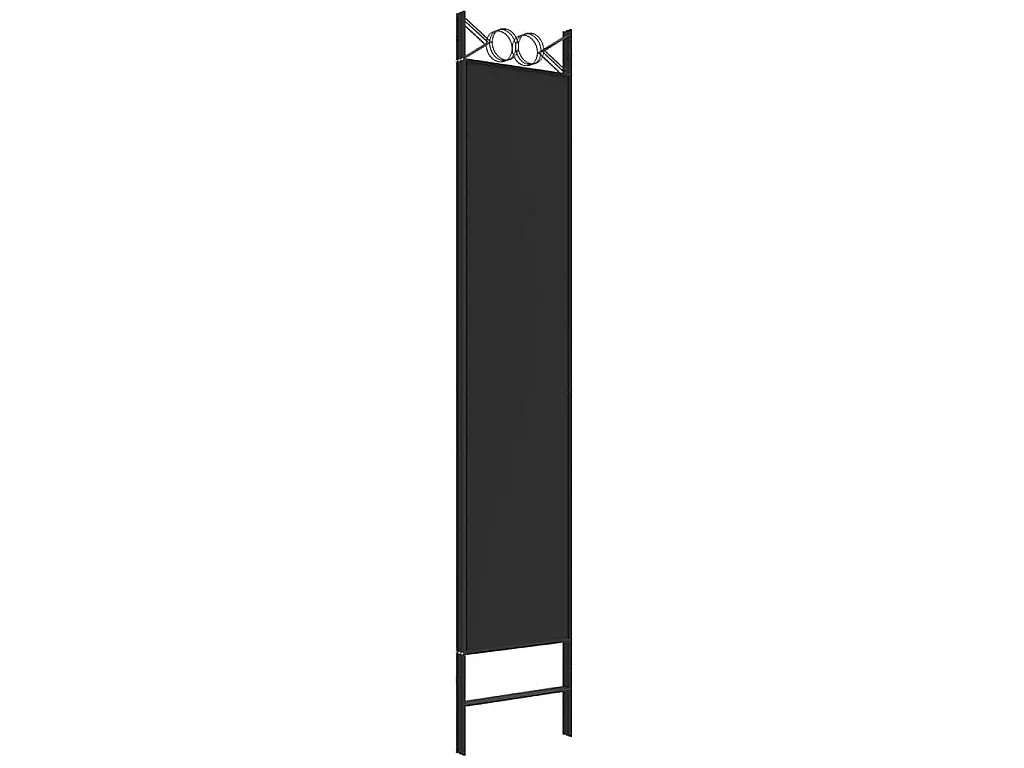 Cloison de séparation 3 panneaux Noir 120x220 cm Tissu