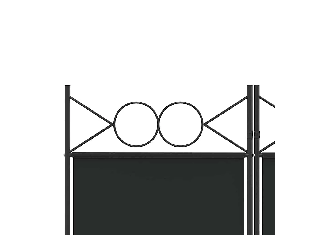 Cloison de séparation 3 panneaux Noir 120x220 cm Tissu