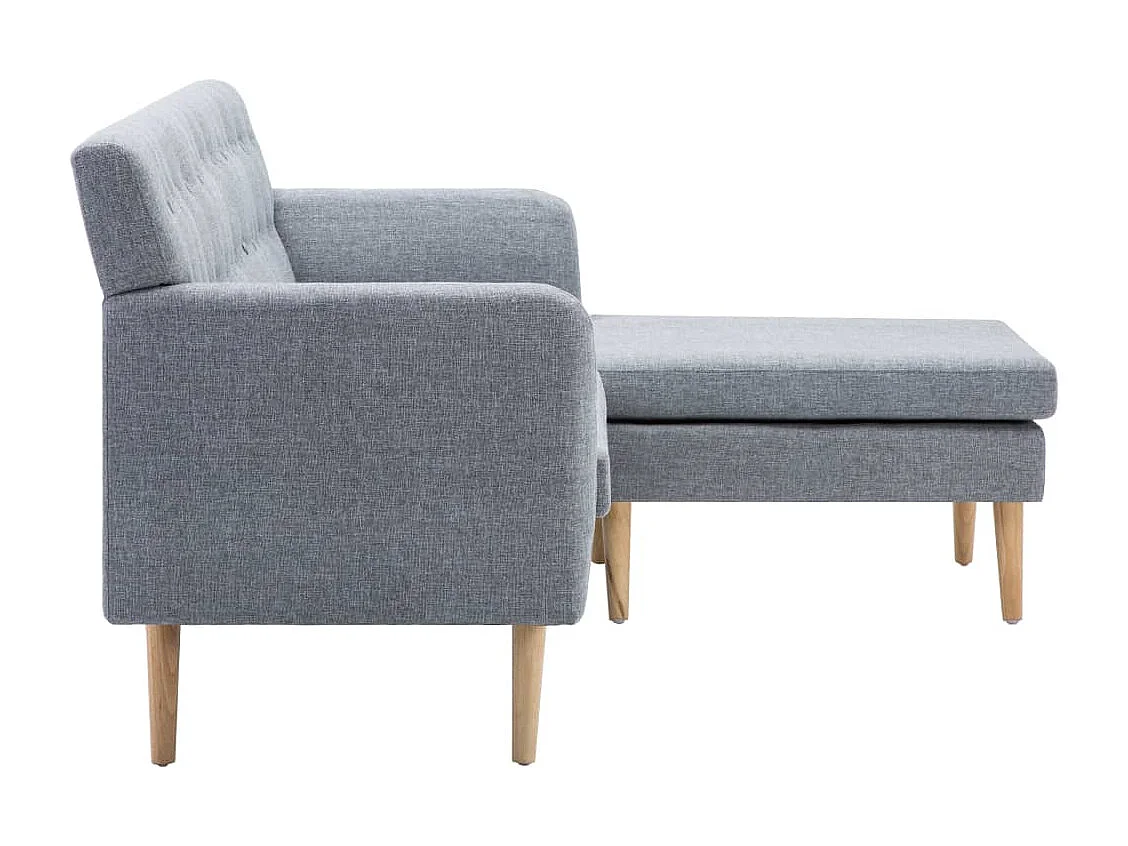 Canapé d'angle revêtement en tissu 171,5x138x81,5 cm gris clair