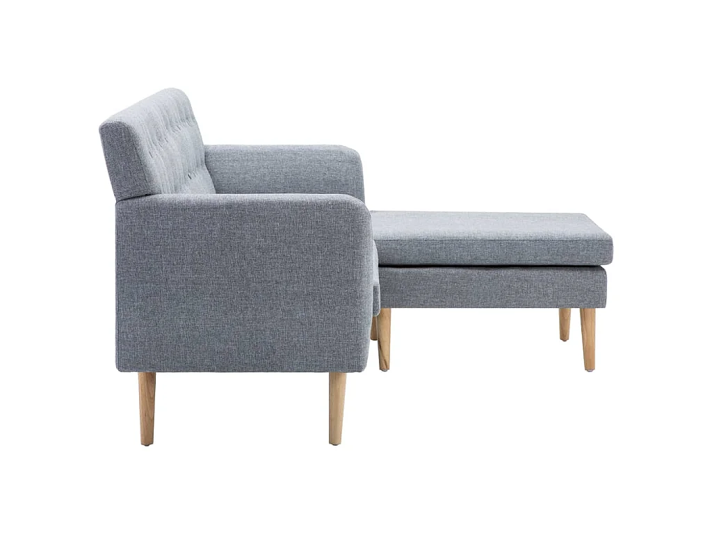 Canapé d'angle revêtement en tissu 171,5x138x81,5 cm gris clair