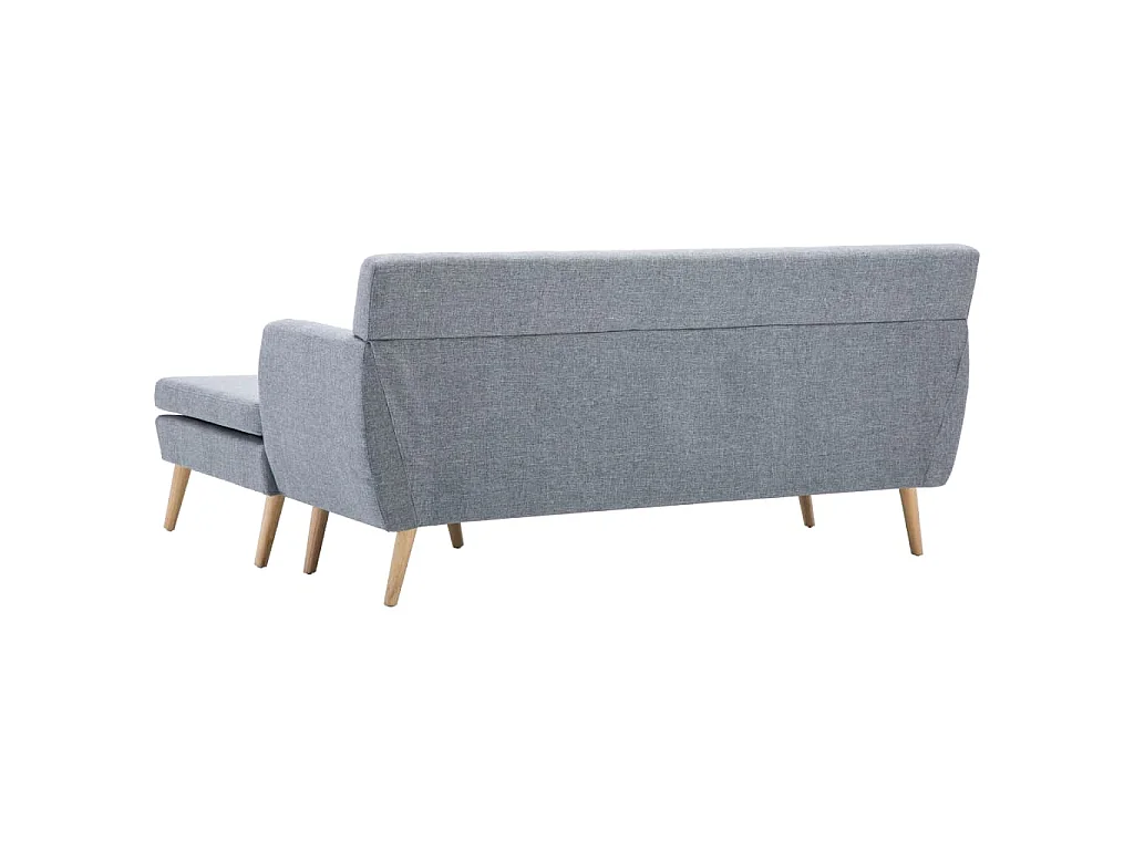 Canapé d'angle revêtement en tissu 171,5x138x81,5 cm gris clair
