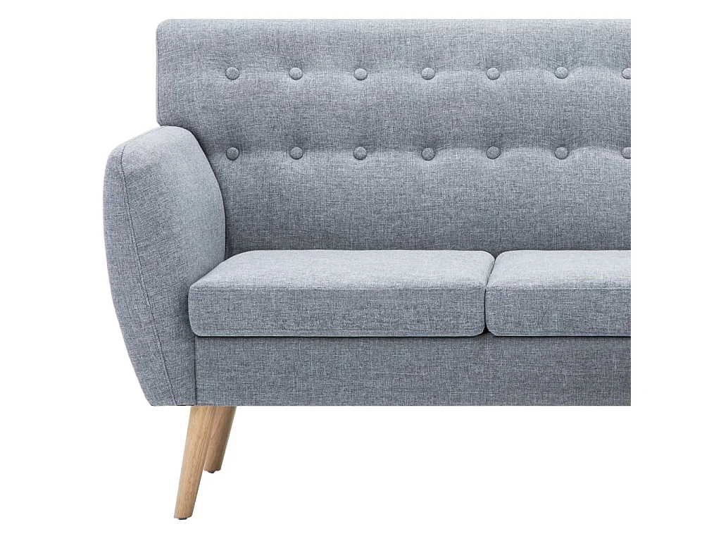 Canapé d'angle revêtement en tissu 171,5x138x81,5 cm gris clair