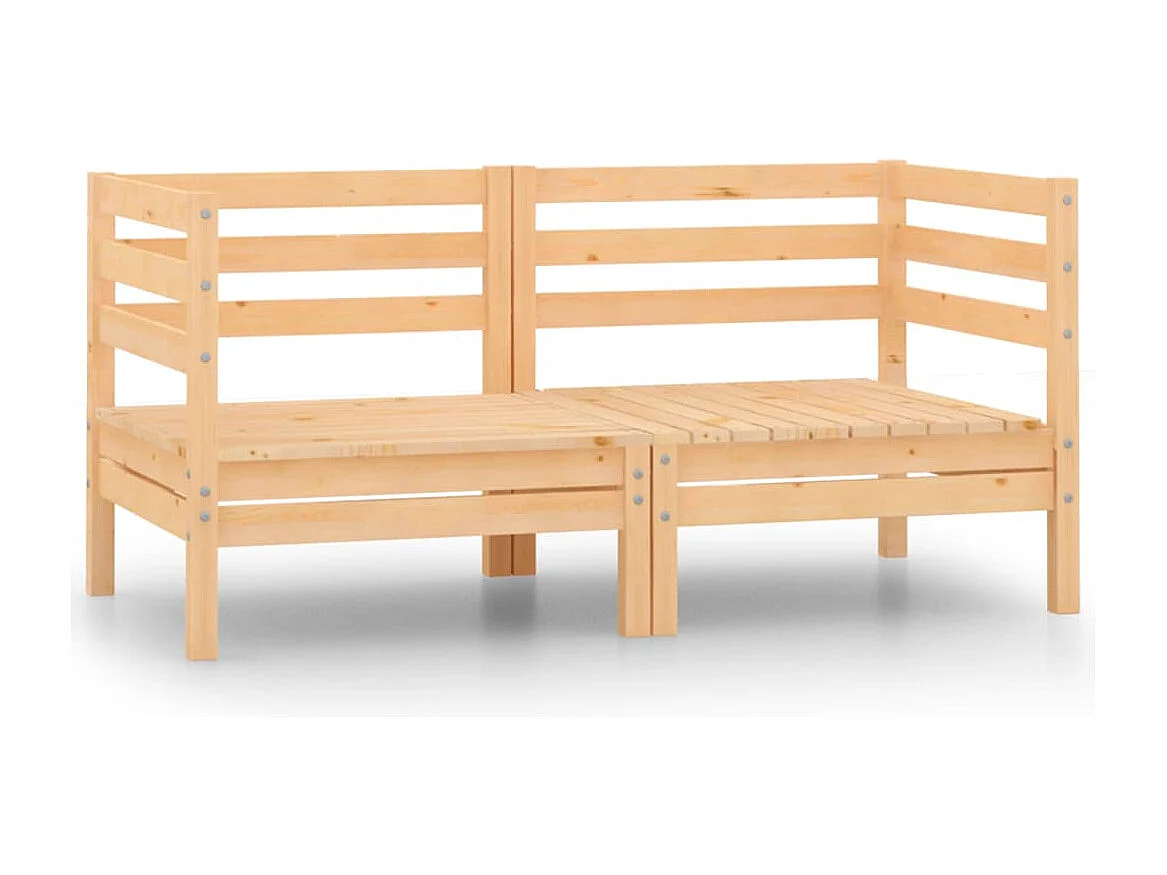 Garten-Ecksofas 2 Stk. Massivholz Kiefer