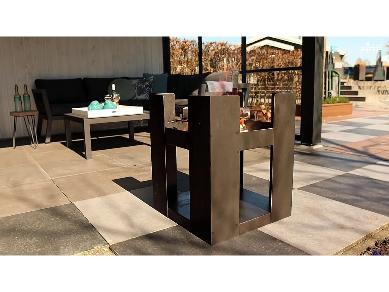 Foyer Hollola Gris Acier