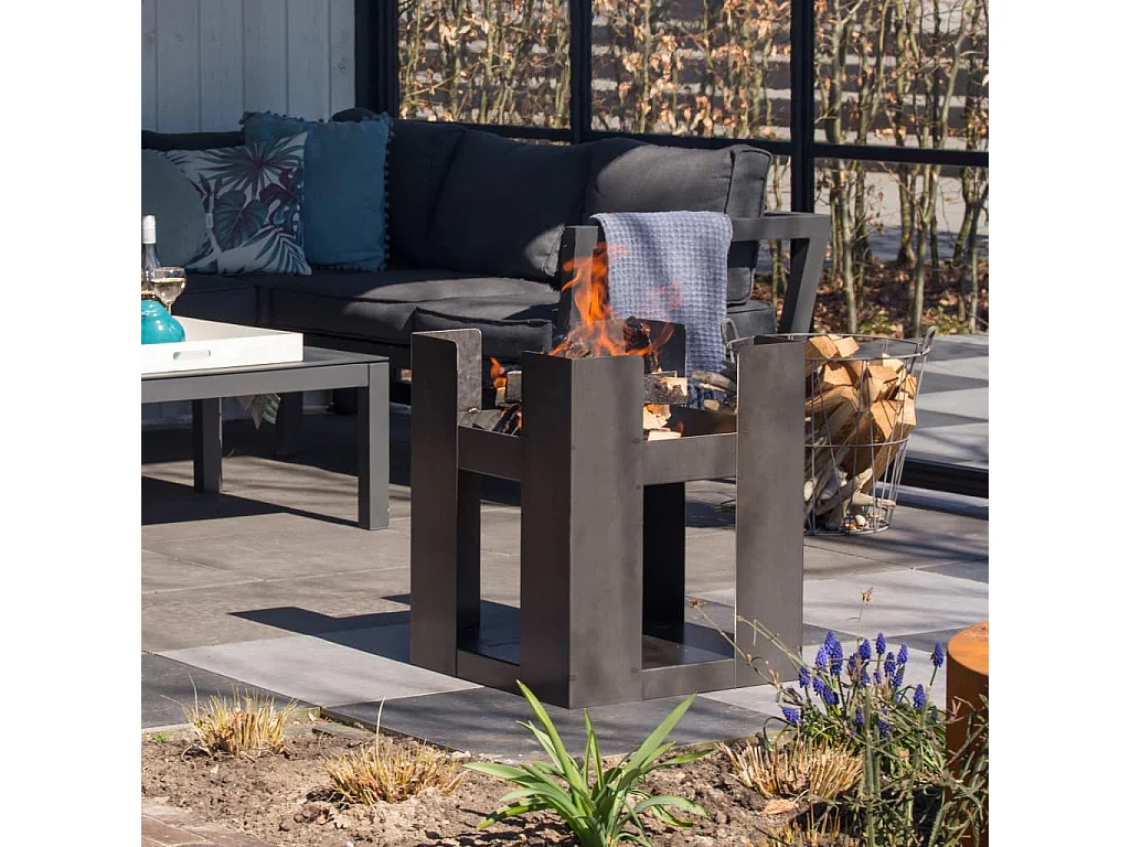 Braciere Hollola in Acciaio Grigio