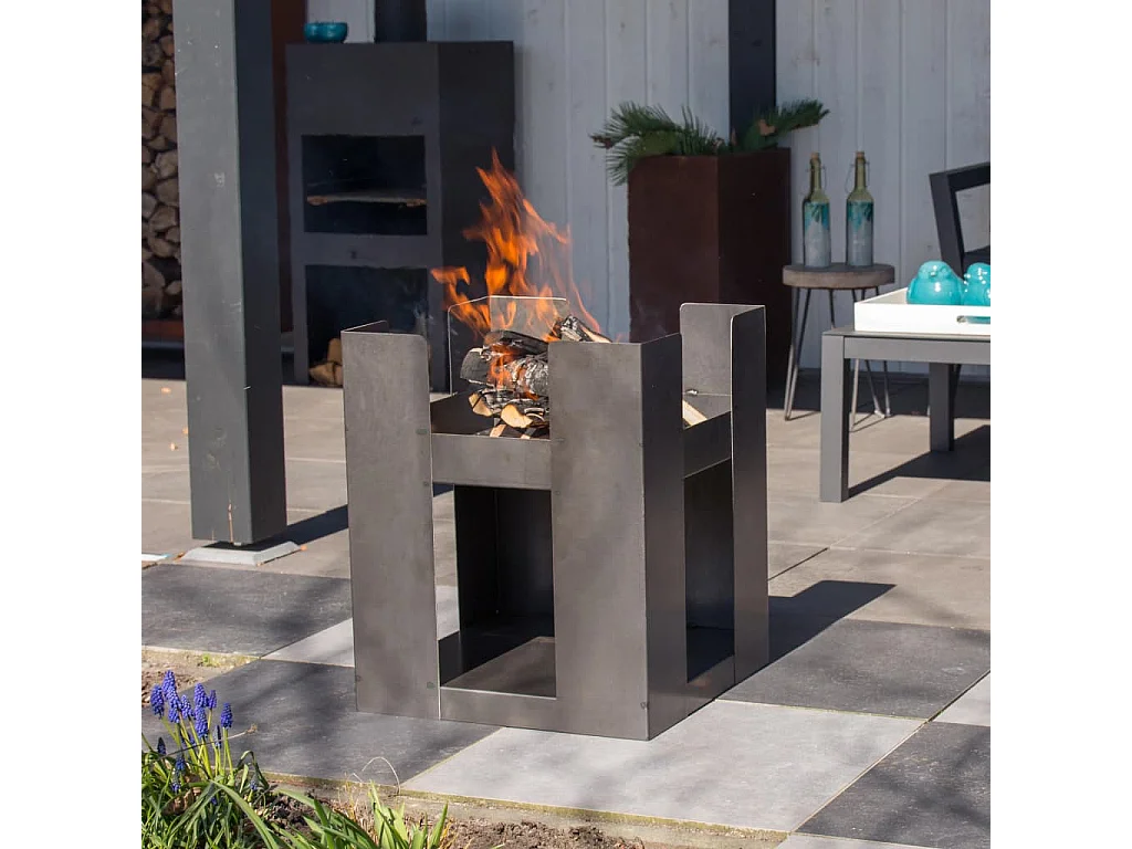 Braciere Hollola in Acciaio Grigio