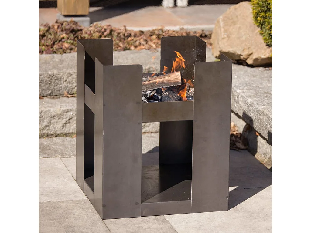 Braciere Hollola in Acciaio Grigio