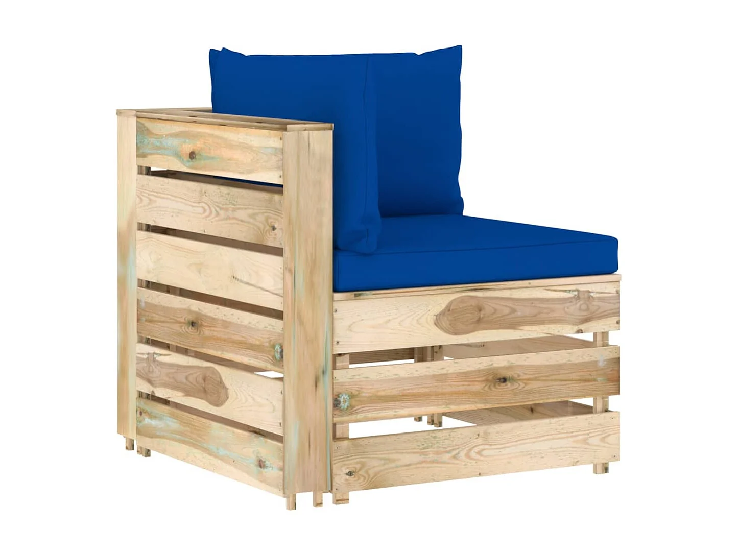 Canapé d'angle sectionnel avec coussins Bois imprégné de vert