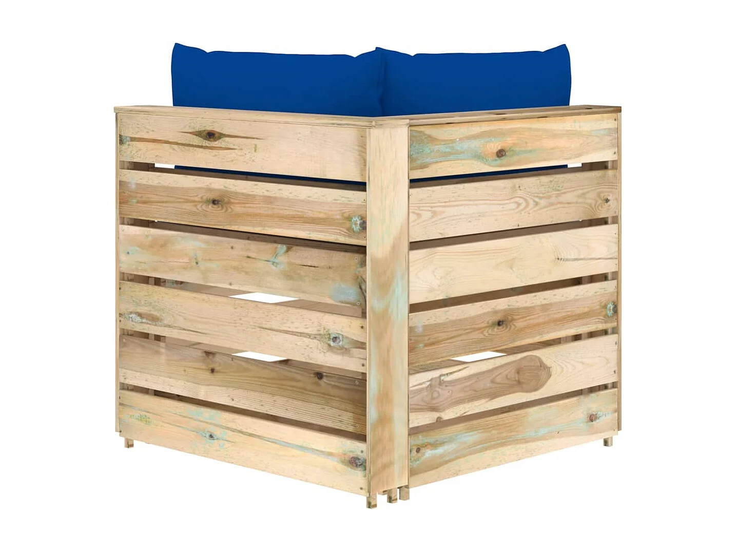 Canapé d'angle sectionnel avec coussins Bois imprégné de vert