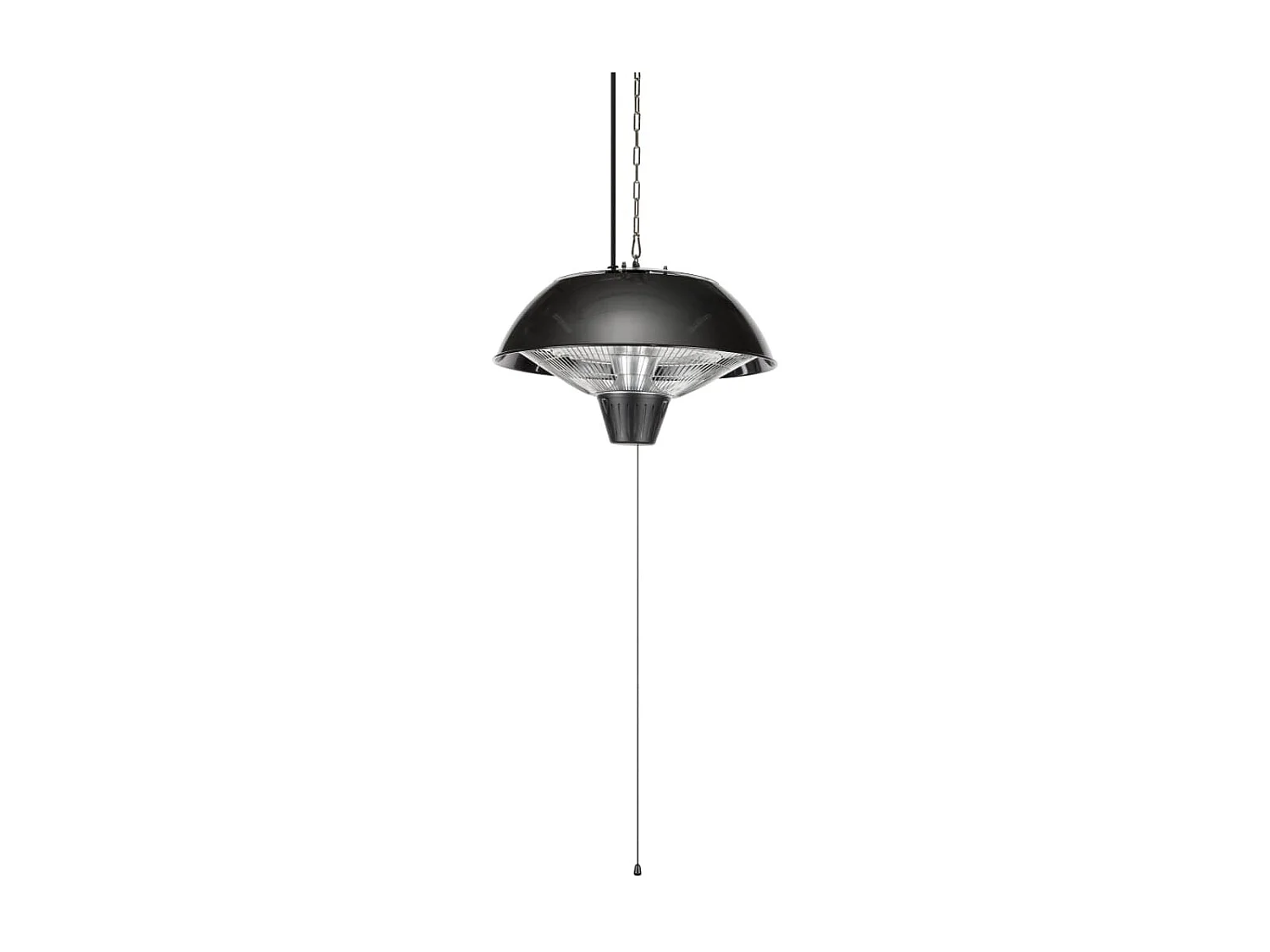Terrasverwarmer hangend KA-5273 1500 W halogeen zwart