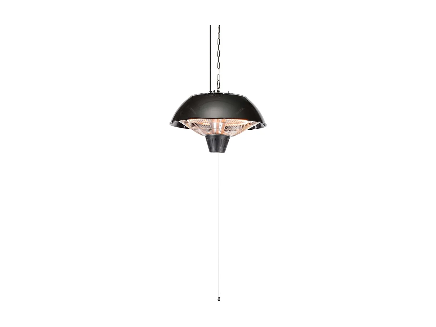 Terrasverwarmer hangend KA-5273 1500 W halogeen zwart