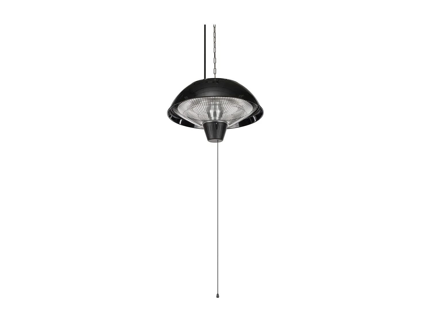 Terrasverwarmer hangend KA-5273 1500 W halogeen zwart