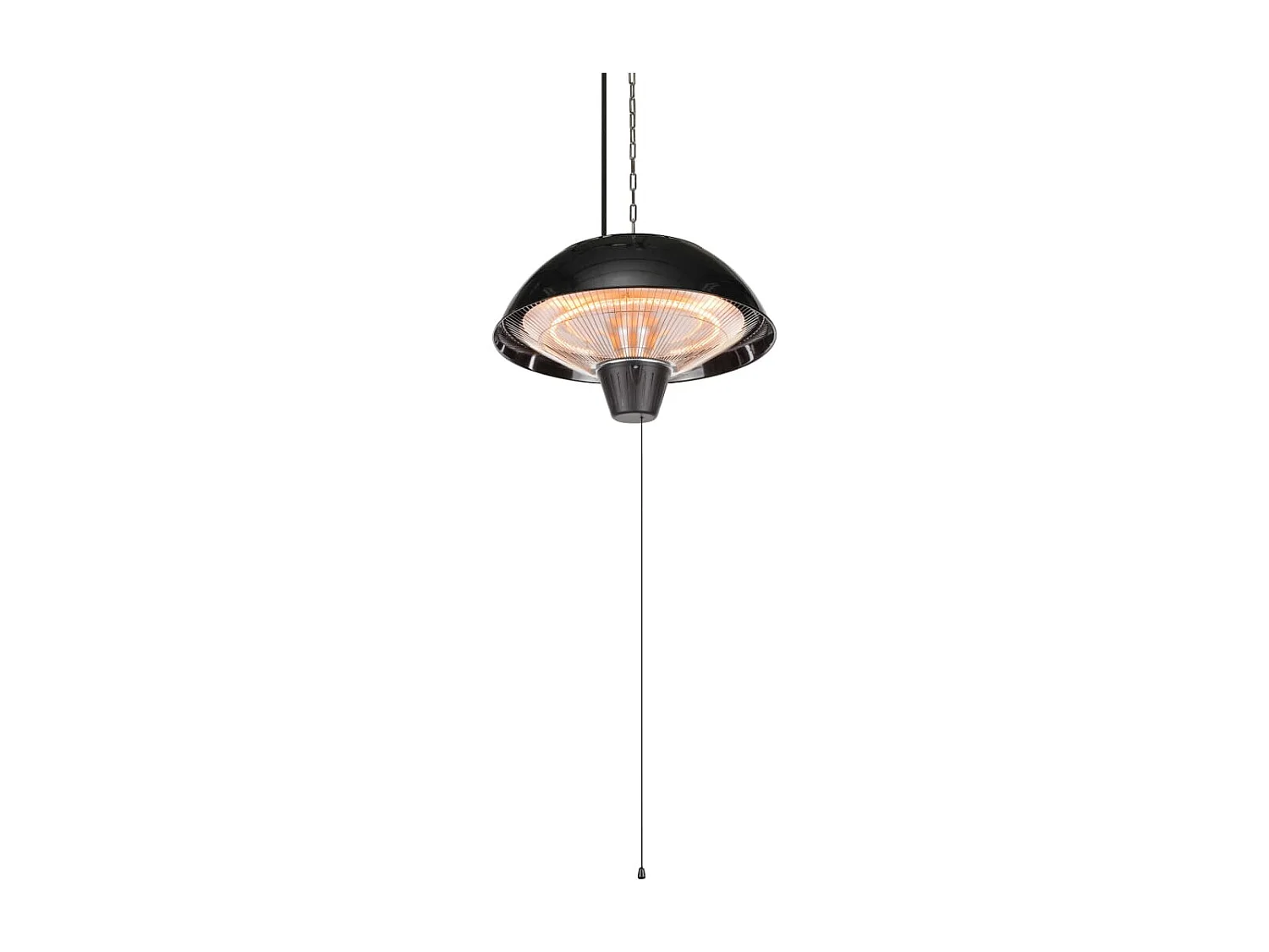 Terrasverwarmer hangend KA-5273 1500 W halogeen zwart
