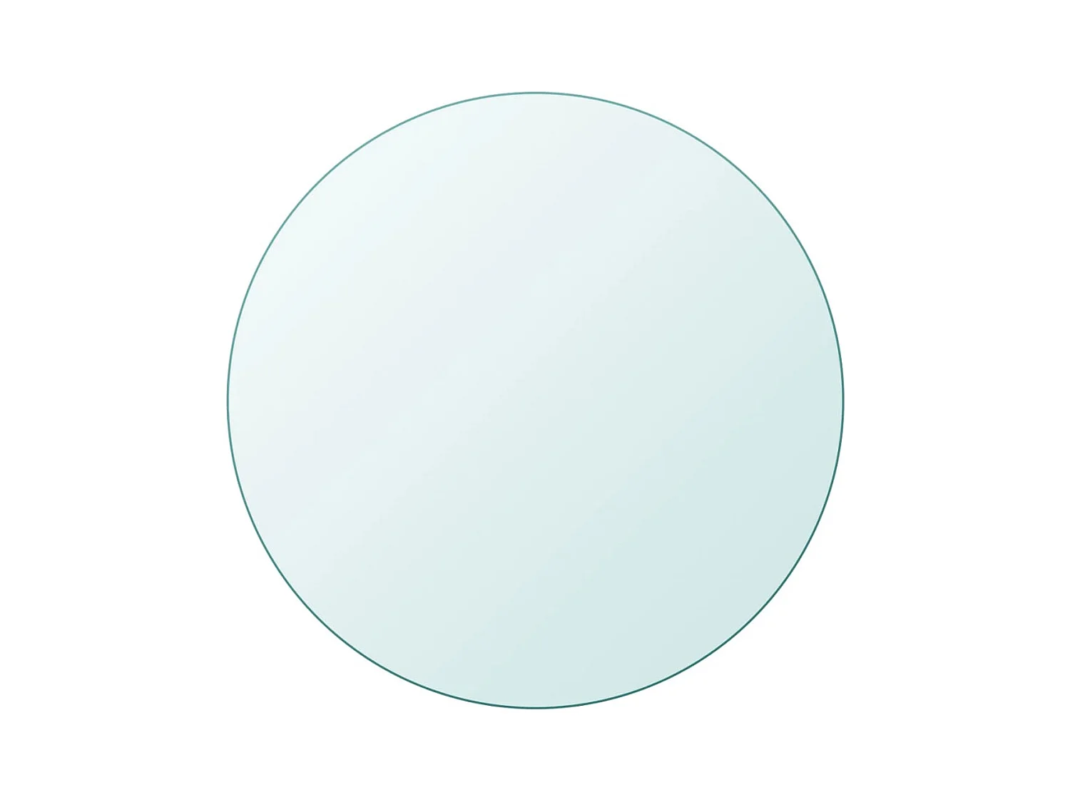 Dessus de table ronde en verre trempé 800 mm