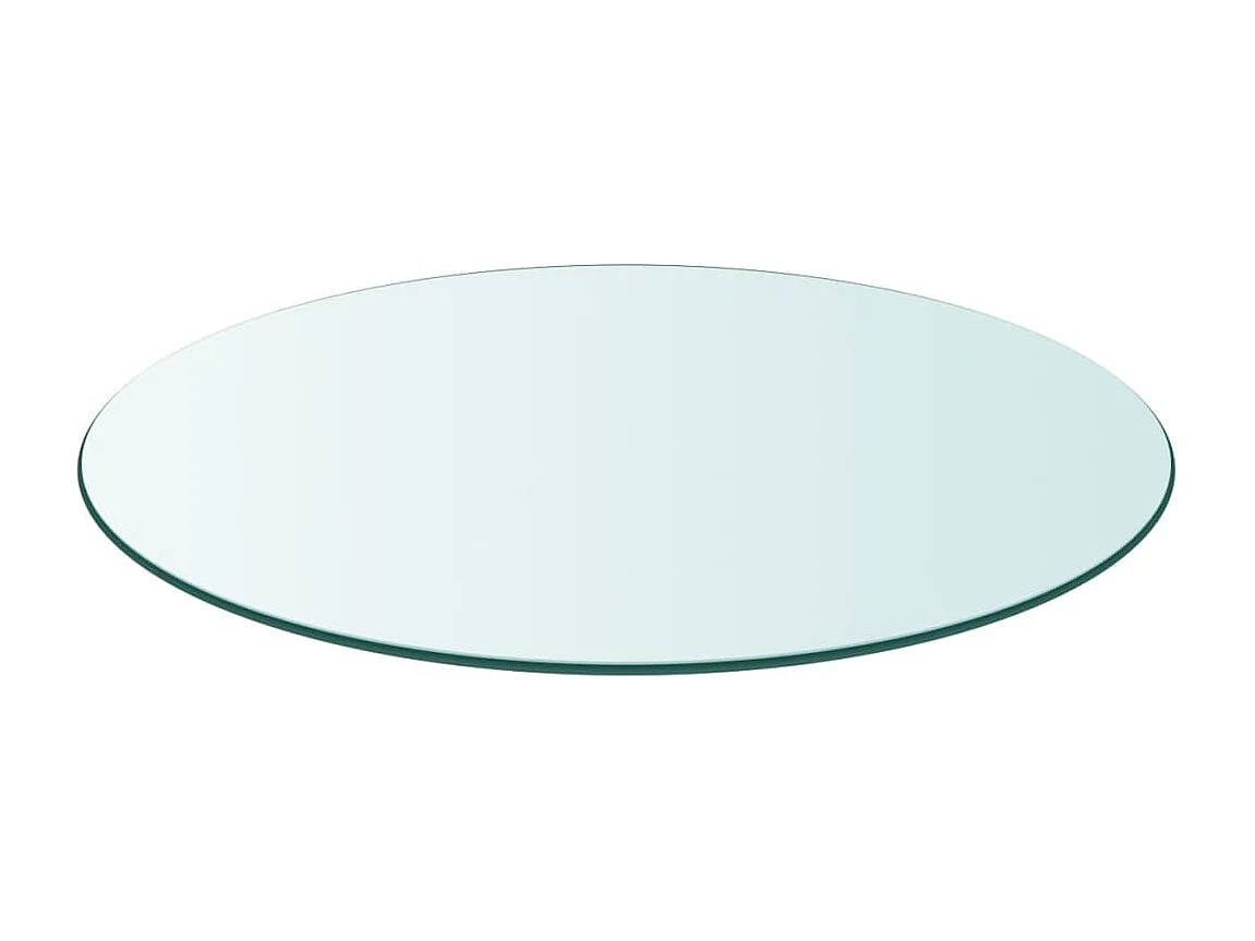 Dessus de table ronde en verre trempé 800 mm