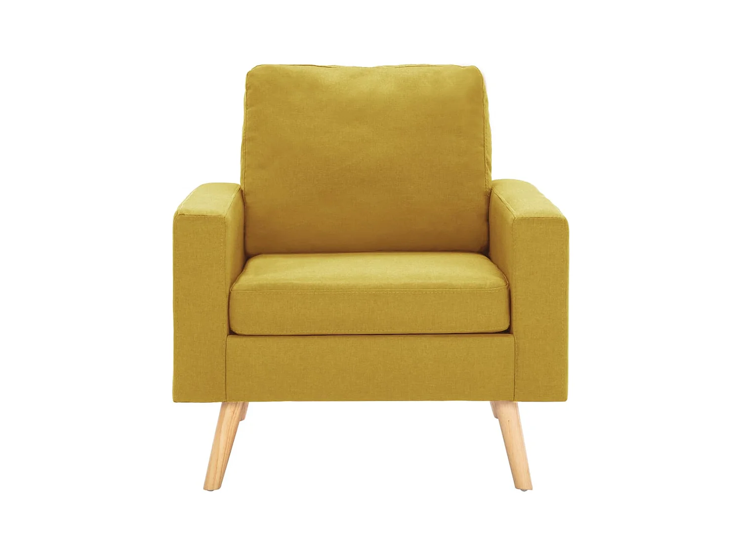 Ensemble de canapés 2 pcs Tissu Jaune