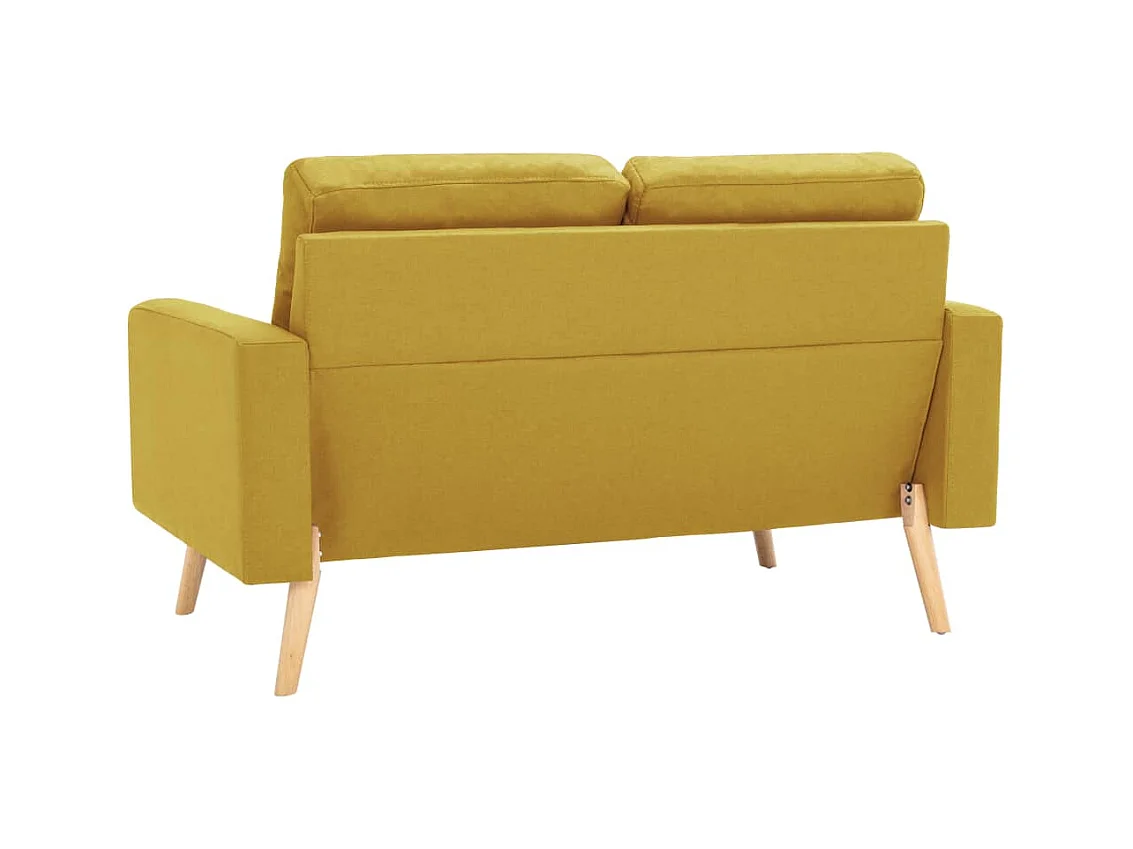 Ensemble de canapés 2 pcs Tissu Jaune
