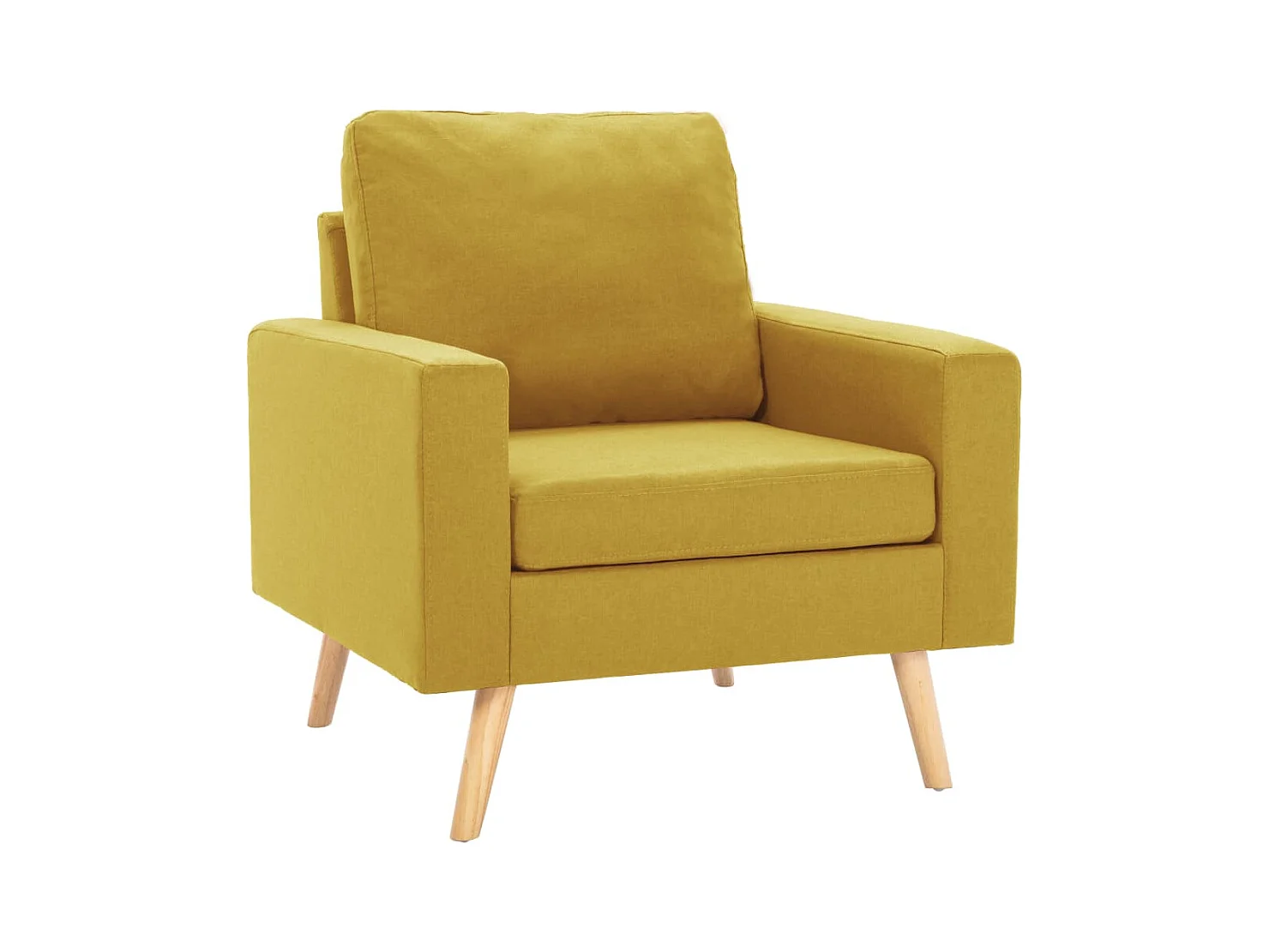 Ensemble de canapés 2 pcs Tissu Jaune