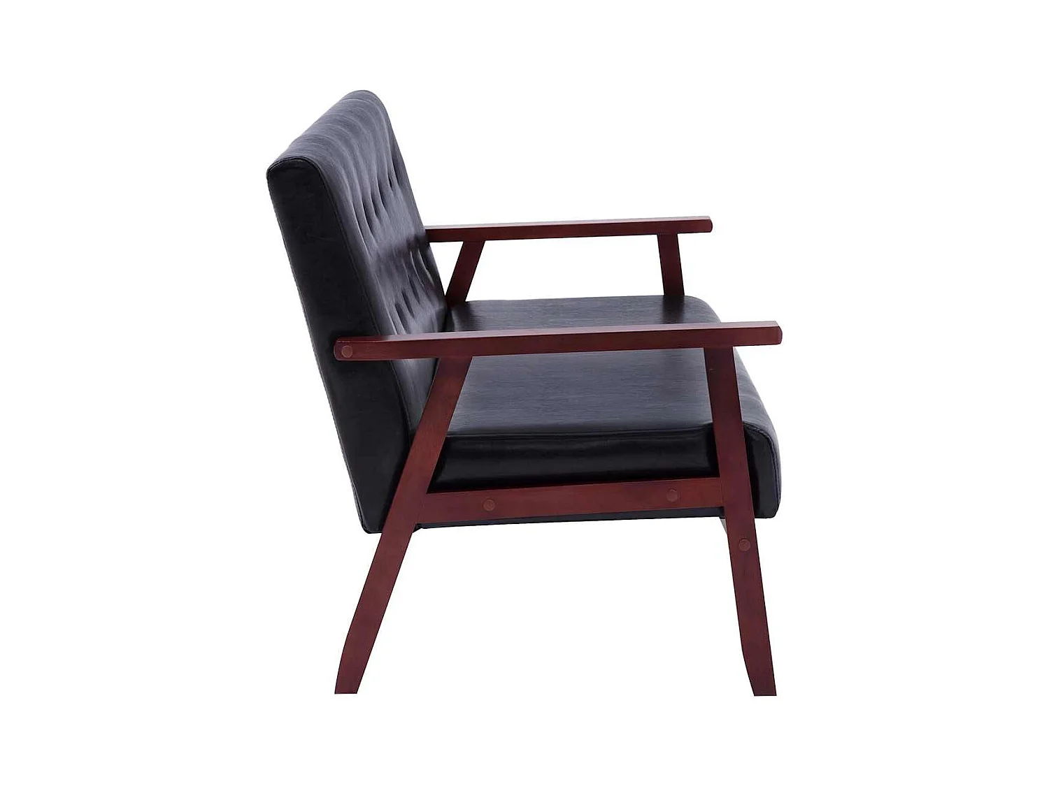 Ensemble de canapés 3 pcs noir similicuir