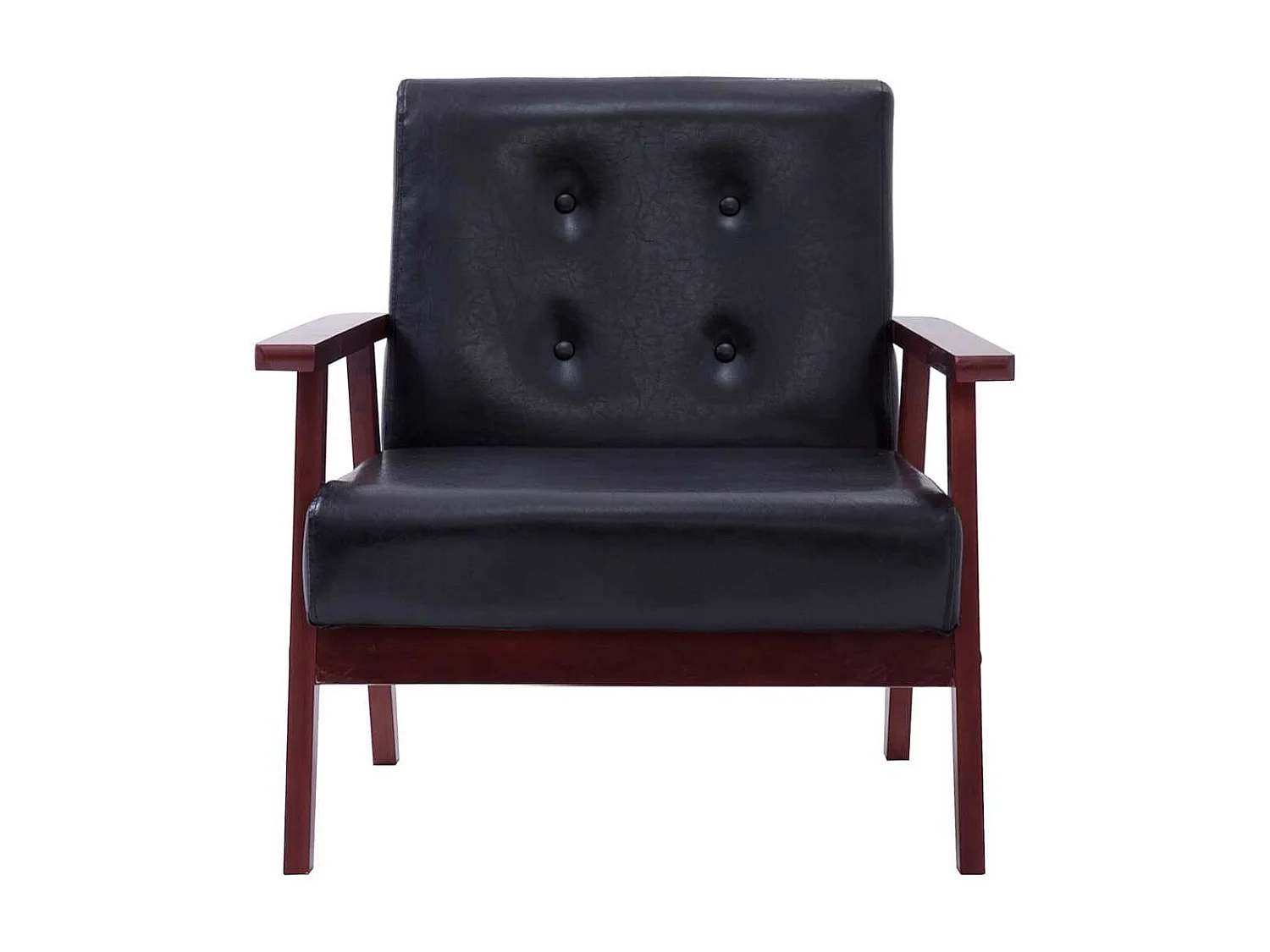 Ensemble de canapés 3 pcs noir similicuir