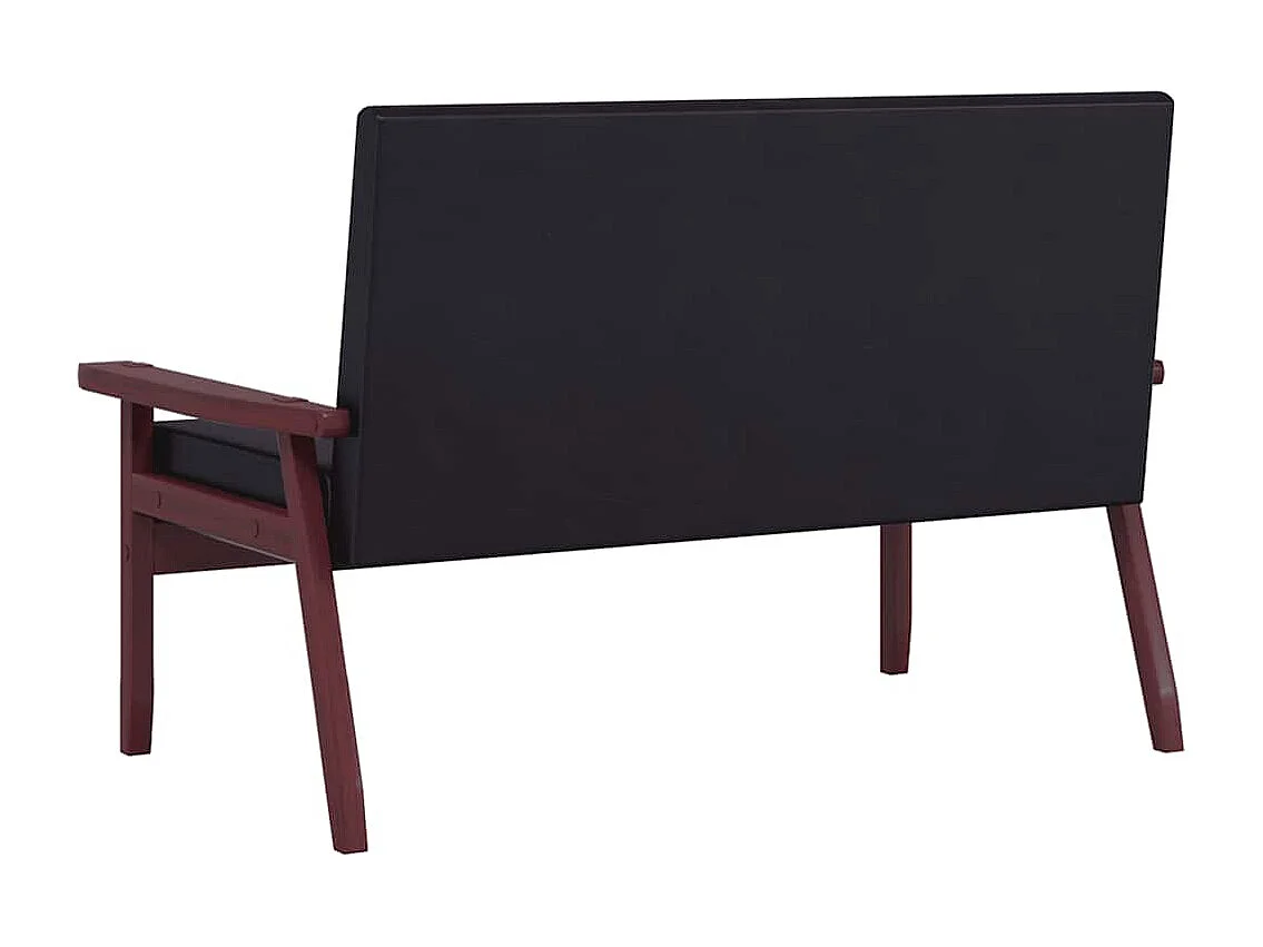 Ensemble de canapés 3 pcs noir similicuir