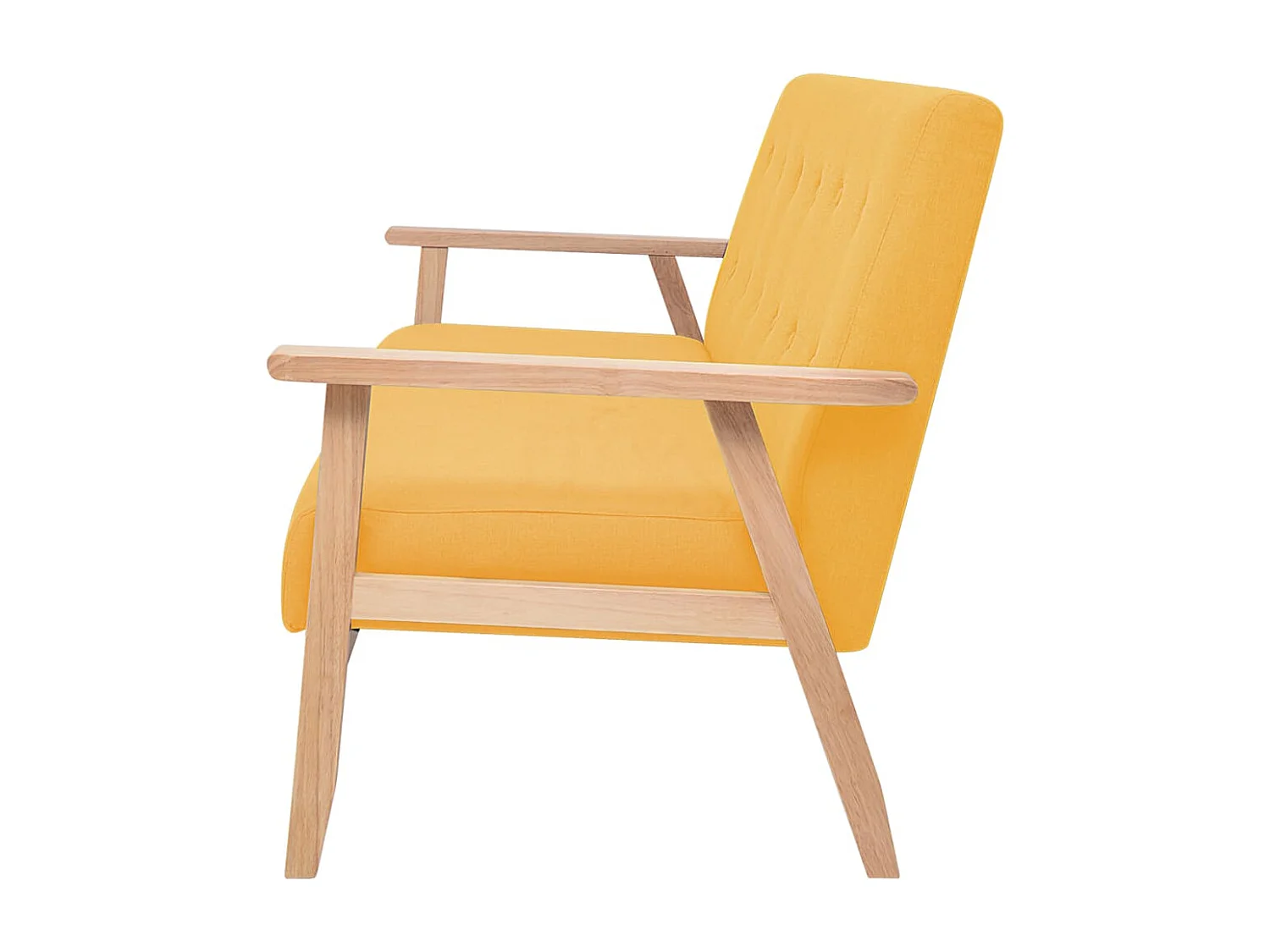 Set di Divani 3 pz in Tessuto Giallo