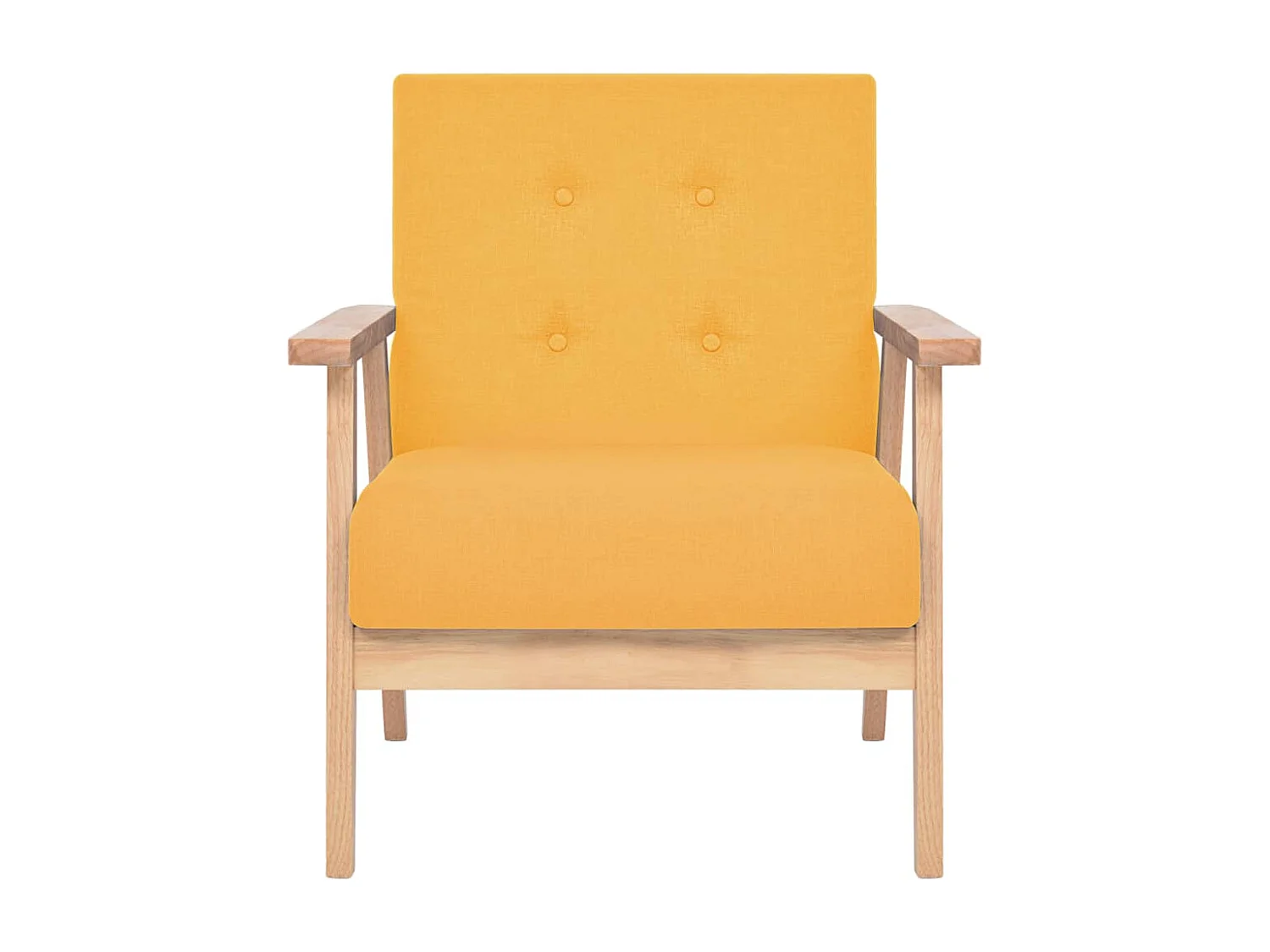 Set di Divani 3 pz in Tessuto Giallo