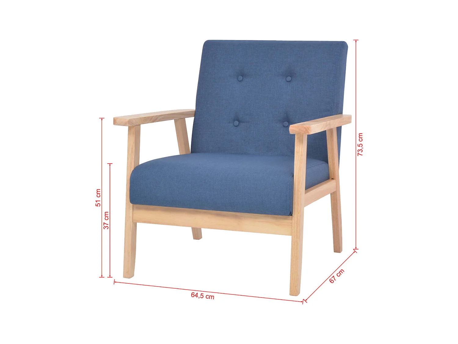 Ensemble de canapé 2 pcs Tissu bleu
