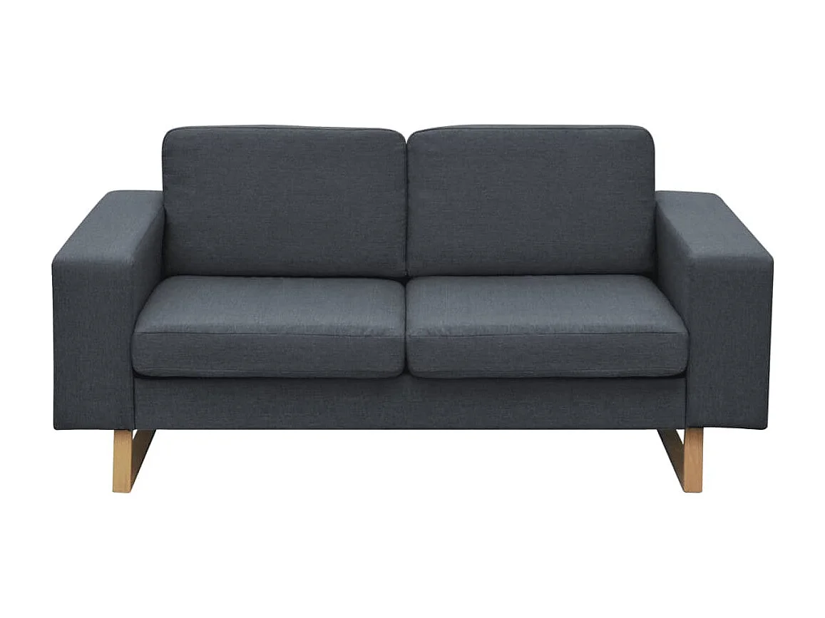 Conjunto sofá de 3 lugares e 2 lugares cinzento escuro