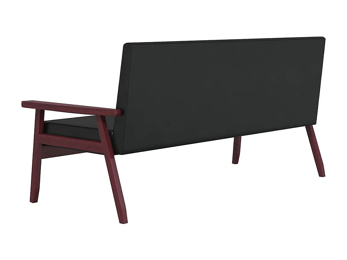 Ensemble de canapés 3 pcs Noir Similicuir