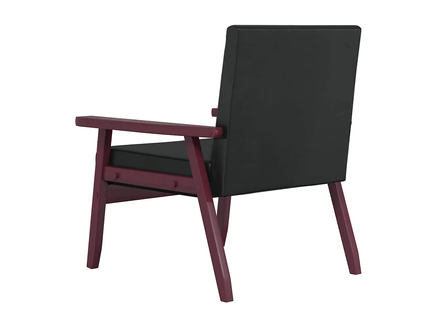 Conjunto de sofás 3 pcs couro artificial preto